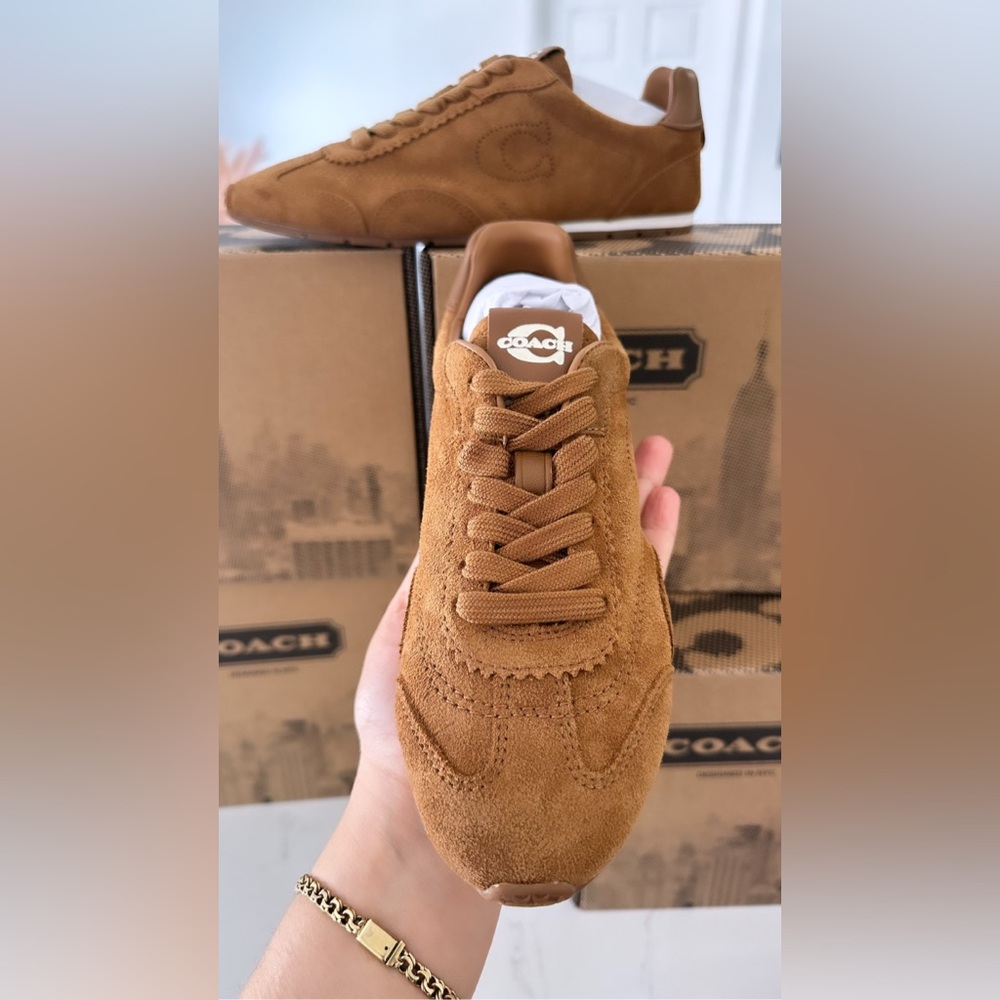 Coach Tan Suede Sneakers - Picture 3 of 4